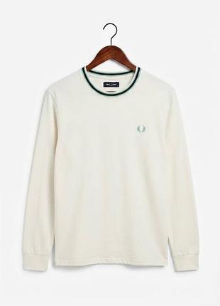 Лонгслів fred perry tramline оригінал m-l білий ексклюзив