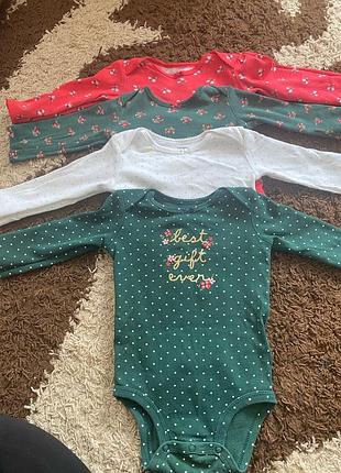 Боді з довгим рукавом 6-12 м carter’s