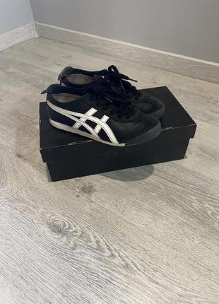 Дитячі кросівки asics onitsuka tiger mexico66 чорні натуральна шкіра indonesia оригінальні