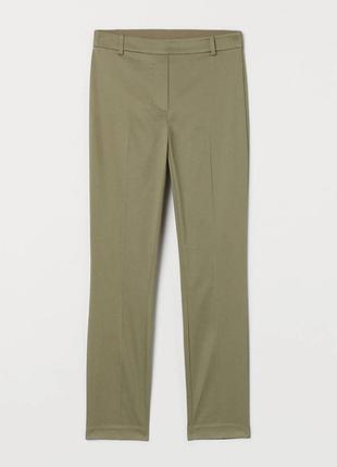 Брюки h&amp;m оливковые штаны