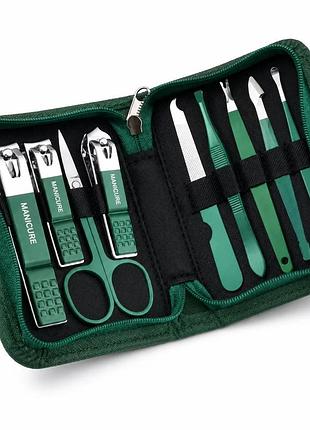 Манікюрний набір and es-09a 9 предметів • манікюрно-педикюрний набір 9pcs nail clipper із нержавіючої сталі в дорожньому футлярі