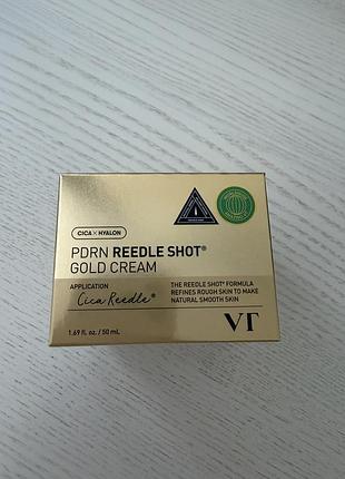 Антивіковий крем для обличчя vt cosmetics pdrn reedle shot gold cream, 50 мл