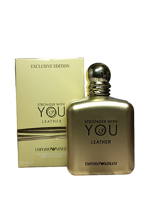 Уценка! мужской парфюм armani emporio armani stronger with you leather (стронгер лезер) 100 мл