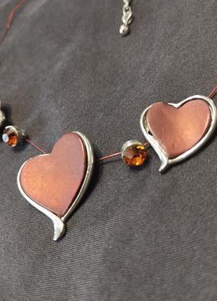 Колье сердечко на лёске 3