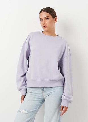 Новий утеплений жіночий світло бузковий світшот h&m