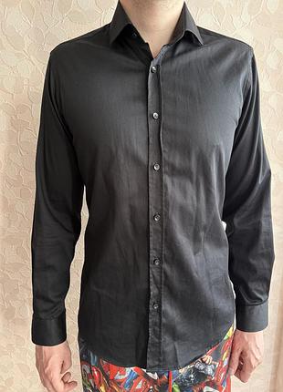Чоловіча сорочка franttini slim fit чорна