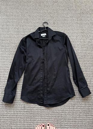 Чоловіча сорочка franttini slim fit чорна
