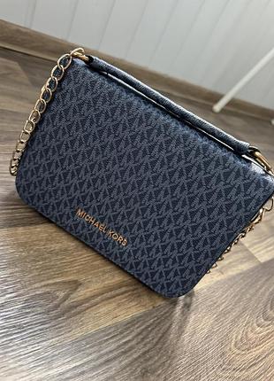 Сумка michael kors темно-синя на ланцюжку