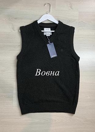 Чоловіча вовняна жилетка woolrich нова з бірками оригінал неймовірна тепла брендова класична преміум безрукавка розмір m–l / ua 48–50