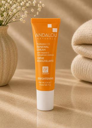 Осветляющий восстанавливающий крем с пробиотиками и витамином с andalou brightening probiotic + vitamin c renewal cream