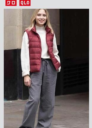Женский пуховый компактный жилет uniqlo