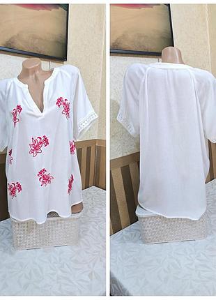 Віскозна блуза з вишивкою. cotton.