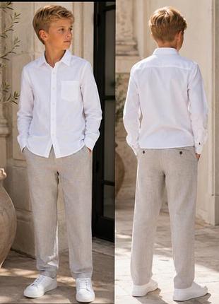 Суперовые классические костюмные брюки из льна h&amp;m
