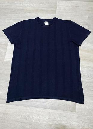 Мужская трикотажная футболка zara , размер xl .