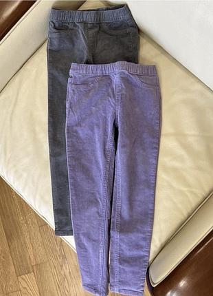 Треггінси, джегінси, вельветові штани на дівчинку від h&m 5-6 років ріст 116 стан ідеальний дов 68.5, крок 59.5, пояс резинка 26.5   ціна вказана 1