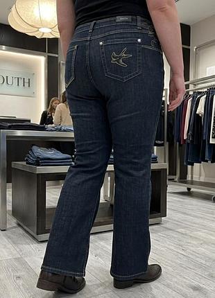 Джинсы женские south темно-синие, размер xxxl (4xl), хлопок с эластаном