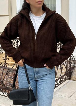 Зип бомбер knit zip boomber