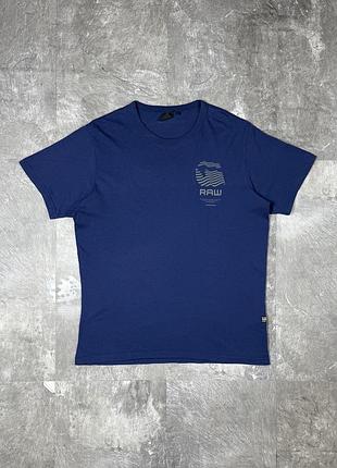 Чоловіча футболка g-star raw оригінал синя джи стар рав розмір l