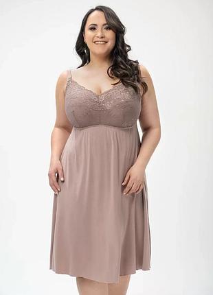 Ночная рубашка shato 2433 капучино 2xl