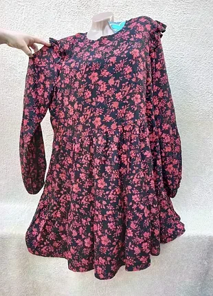 Ярусное платье туника,р52🖤💗🖤❤🖤❤
