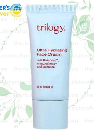 Ультразволожувальний крем для обличчя trilogy ultra hydrating face cream, 20 мл, iherb, сша
