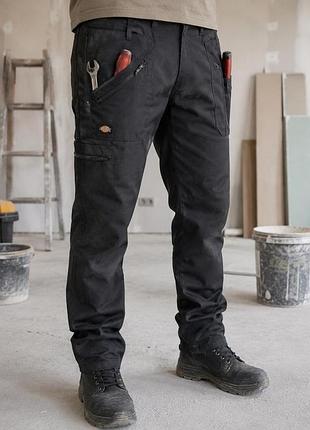 Штани чоловічі dickies темно-сірі розмір xxl - 3xl поліестер/бавовна