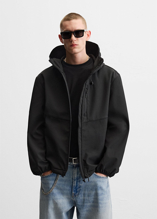 Куртка zara технологічна 19284 black