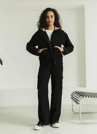 Черная вельветовая куртка xxl-3xl