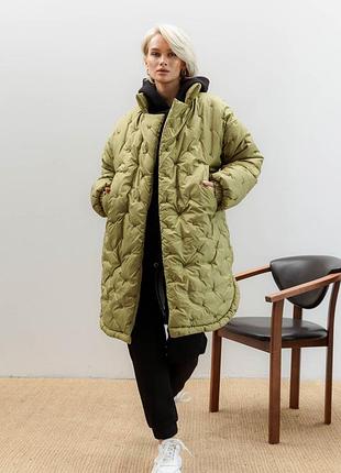 Фисташковая куртка-рубашка xxl-3xl