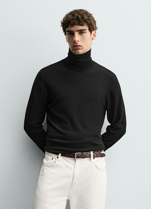 Светр водолазка zara 19870 black