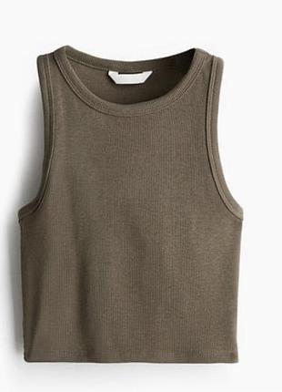 Бавовняний h&m топ в рубчик xs розміру
