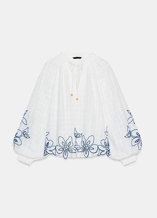 Оригинальная вышитая рубашка, вышиванка из новой коллекции new collection zara new original.