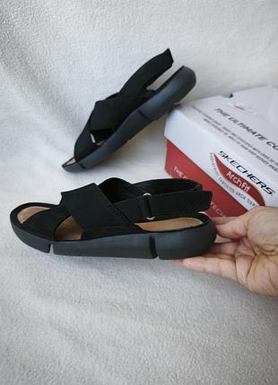 Кожаные босоножки на танкетке clarks р. 38 стелька 24 см