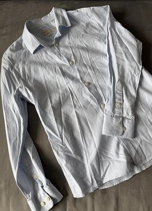 Рубашка zara boys slim fit голубая  новая без бирки