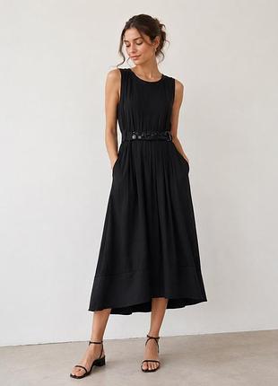 Сукня s max mara womens little black dress silk blend embellished strap pleated size m