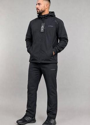 Зимовий чоловічий спортивний костюм adidas terrex на флісі.