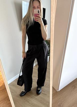Штани класичні з защипами zara s