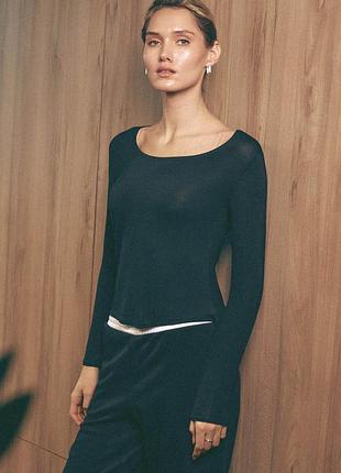 Лонгслів женский xxl-3xl. черный