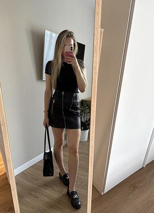 Спідничка шкіряна topshop xs