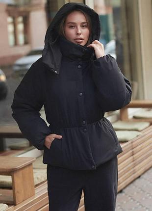 Премиальная куртка seventeen l-xl. черный