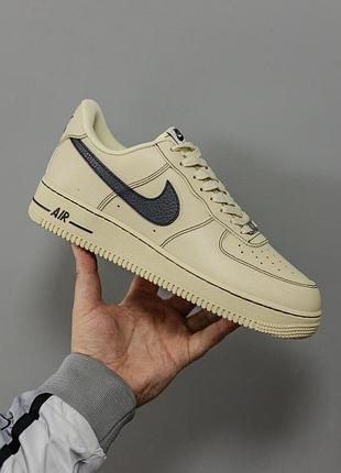 Мужские бежевые кроссовки nike air force 1 low beige black х эйр форс 45