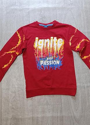Кофта дитяча червона з принтом ignite your passion