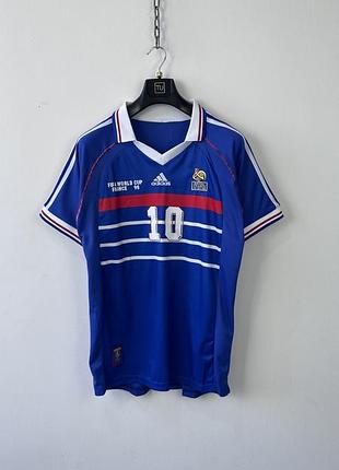 Футболка футбольна adidas france 1998 world cup final zidane 10 retro football shirt jersey
