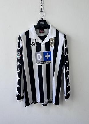 Футболка футбольна kappa juventus 1999 2000 home long sleeve zidane 21 retro football shirt xl