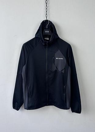 Кофта спортивна зіп худі columbia sportswear titanium full zip hooded fleece jacket mens m black