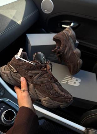 Кроссовки new balance 9060 chocolate brown
