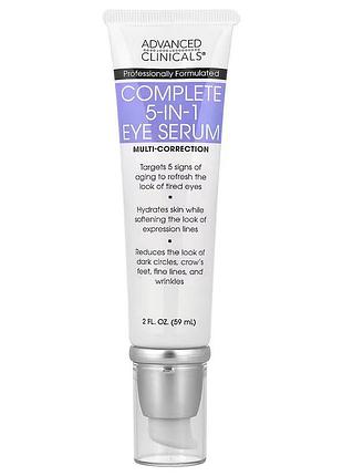 Багатофункціональна коригувальна сироватка для очей Advanced clinicals complete 5-in-1 eye serum