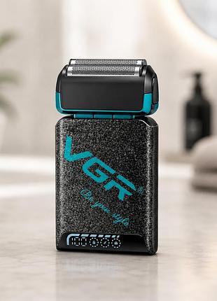 Бритва vgr 374 black / професійний шейвер vgr / чоловіча електробритва з usb