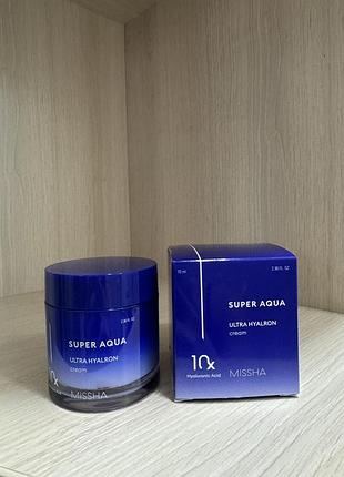 Крем для обличчя missha super aqua ultra hyaluron cream, 70 мл