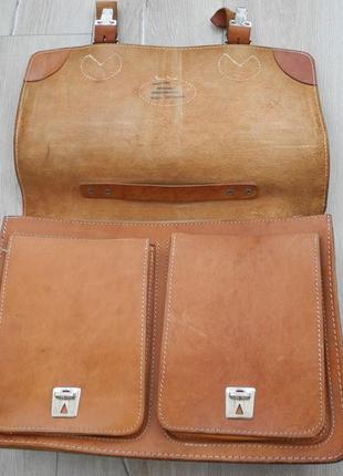 Винтажная сумка портфель city line  ( 100% кожа , 40*30 см ) италия3 фото